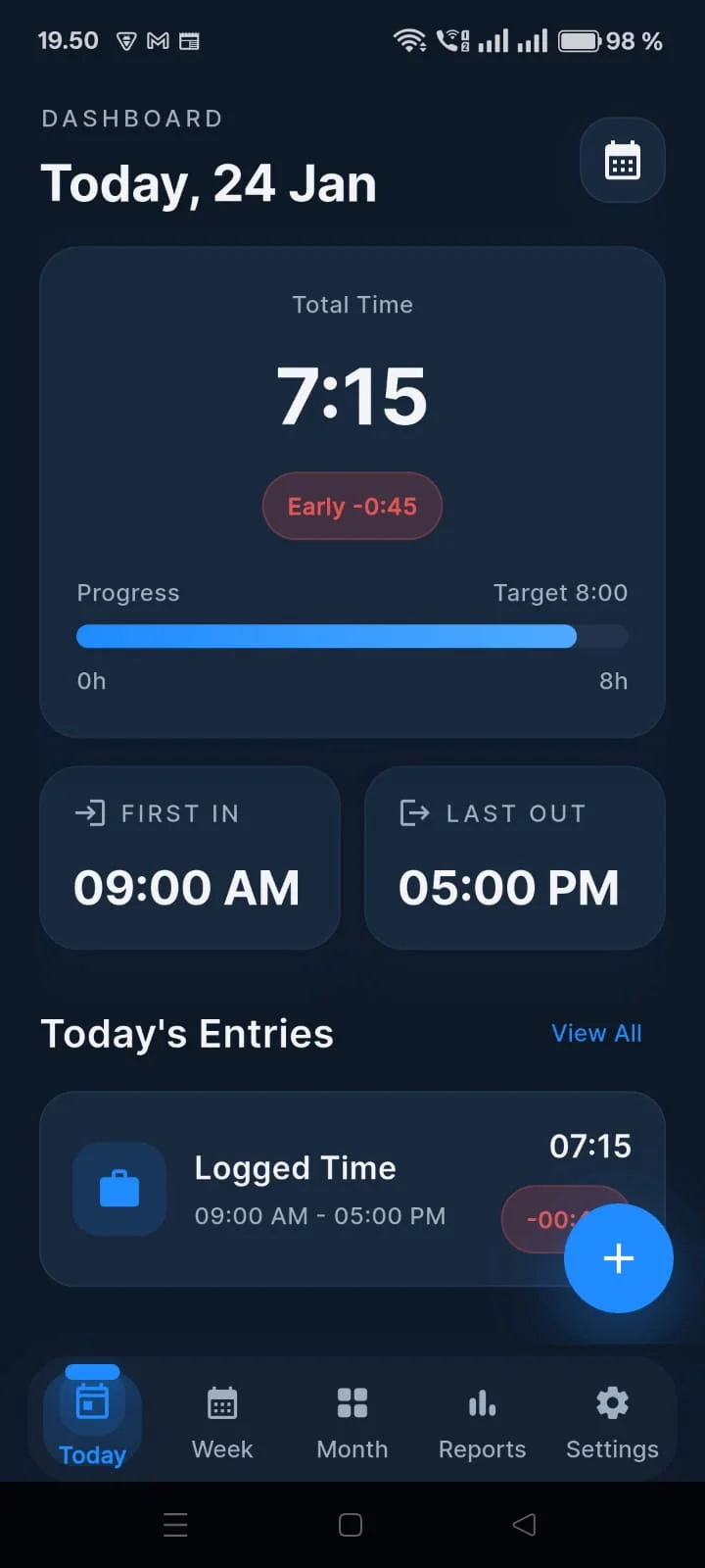 Day Quota app screen 1 from its Google Play listing