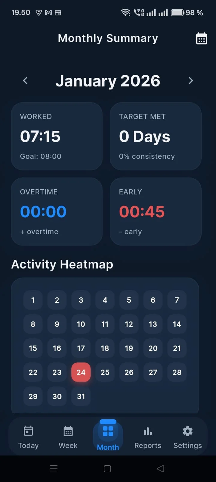 Day Quota app screen 3 from its Google Play listing